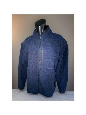 Free Country Sweater, Men's Size XL, Navy Blue, Full Zip, Zip Pockets